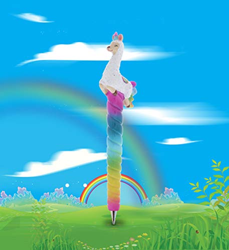 Planet Pens Rainbow Llamacorn Novelty Kids Office Supplies - Nice Cute Fun & Colorful Llama Animal Writing Pen Instruments For School Desk & Fashion Girls Accessories - Thumbnail 7