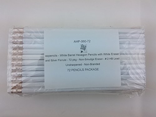 Lápices EZPENCILS & GIFTS Blanco con goma 72 unidades miniatura 3
