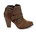 Forever Women's Buckle Strap Block Heel Ankle Booties, Tan, 7