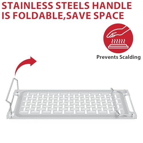 Image of Griddle Warming Rack for Blackstone, Stainless Steel Grill Warming Rack for Weber Genesis Spirit Series Charbroil Gas Grills and Most Tabletop Flat Top