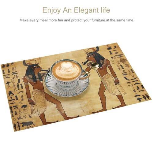 Sets de table égyptiens antidérapants table à manger PVC lavables