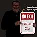 SmartSign 18 x 12 inch “No Exit - Entrance Only” Metal Sign, 63 mil Aluminum, 3M Laminated Engineer Grade Reflective Material, Red and White, Made in USA