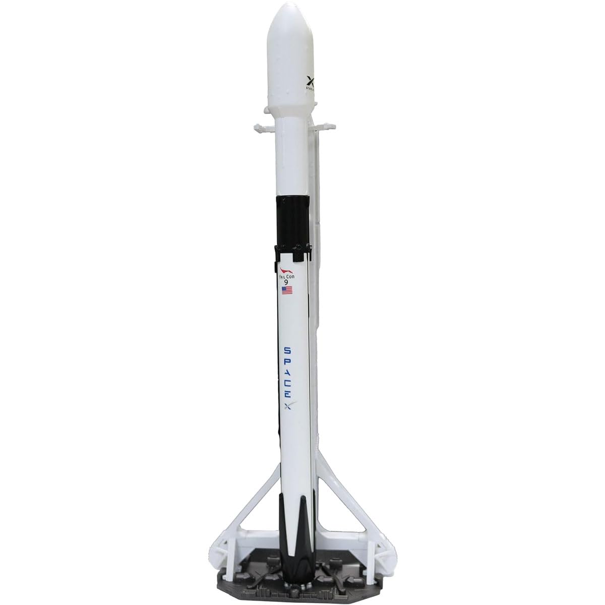 yuanpulalala SpaceX Falcon 9 Dragon+F9 Starship Heavy Falcon Metal Diecast Rocket Model Simulation Static Desktop Display (Falcon 9 Set)