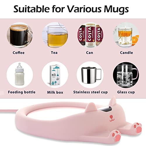 Pusee Mug Warmer,Coffee Warmer For Desk Coffee Cup Warmer Auto Shut Off,Smart Candle Warmer With 3 Temp Settings,Electric Beverage Warmer Plate For Coffee,Cocoa,Tea,Water And Milk (Not Include Cup) #TOP2