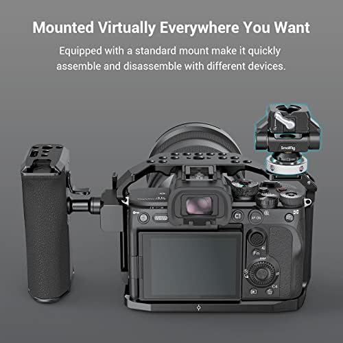 SMALLRIG Field Monitor Mount Cold Shoe Quick Release Clamp, HawkLock Mini Monitor Holder QR Adjustable Swivel and Tilt - 3514