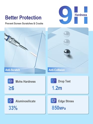iDaPro Screen Protector for Nikon D850 + Top Screen Protector [2+2 Pack] Tempered Glass Easy Installation - Thumbnail 4