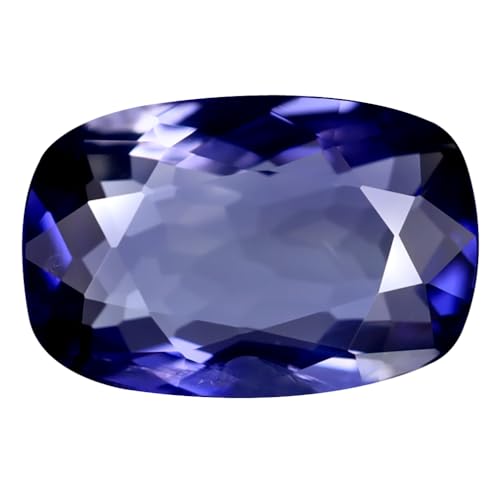 Iolite bleue de Ceylan naturelle taille coussin, le cadeau précieux pour moments uniques
