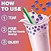 BOBAVIDA Slime Licker Strawberry Lemonade & Grape Sour Popping Boba Pearls, No Corn Syrup Fruit, For Drinks & Desserts, Includes Straws, 1 Flavor Each, 2 Tubs