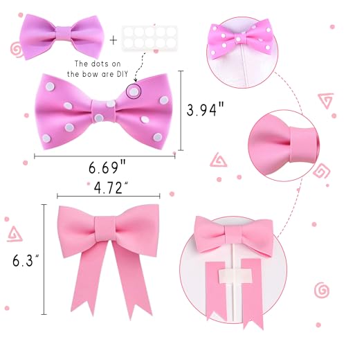 Pink Bow Cake Topper Bow Cake Decoration Baby Girl Cake Decoration Baby Shower Cake Topper for Girl EVA by Roaring Good Time - Image 2