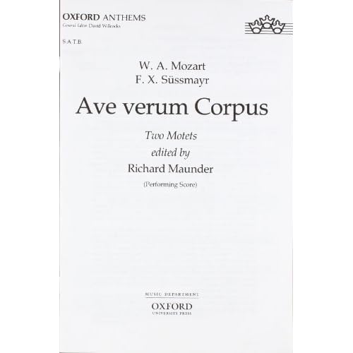 Ave verum corpus: Vocal score