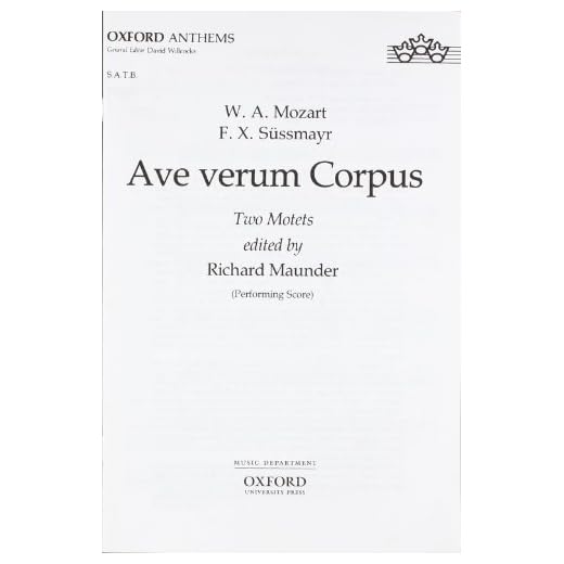 Ave verum corpus: Vocal score