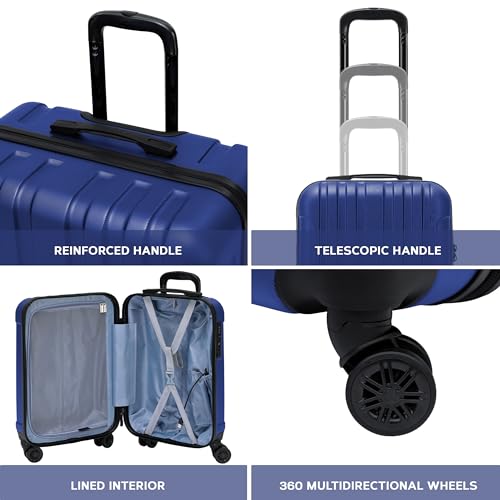 Valise rigide Flight Knight Légère avec 8 roues et port USB pour cabine