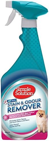 Simple Solution | do usuwania plam i zapachów dla zwierząt domowych Enzymatyczny środek czyszczący z Pro-Bacteria Cleaning Power |Wiosenna bryza