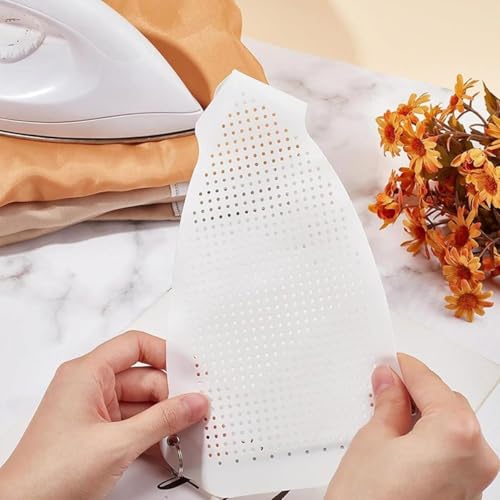 Image of Steam Iron Teflon Shoe Cover Plate Protector | Non-Stick Heat Resistant Soleplate Cover | Cloth Safe Ironing Accessory | Universal Fit Quick Install for Steam & Dry Irons