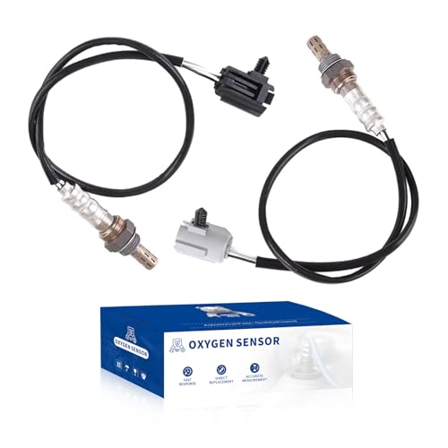 GRIZZLY AUTO O2 Oxygen Sensor 234-4076 234-4078 Upstream and Downstream Compatible with Jeep L6 4.0L Cherokee 1996-2001 Grand Cherokee 1996-2000 Wrangler 1997-1999, for Dodge Dakota 5.9L 1999 Set of 2