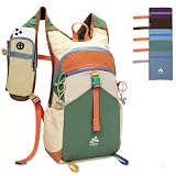 UtiaMiaoGonGo Small Hiking Backpack Travel Daypack 15L Colorful Lightweight Packable Foldable Casual Backpack for Women Men