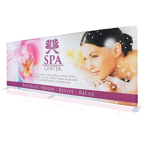 Alghualy Custom Straight Tension Fabric Display Backdrop, Step and Repeat Backdrops for Events, Trade Show Display Backdrop Booth (Graphic with Stand, 20x8ft Double Sided Print)