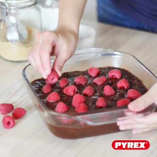 Pyrex - Set of 4 Oven Dishes - Rectangular - Wide handles - Family size - Borosilicate glass - Extreme Resistance - Made in France