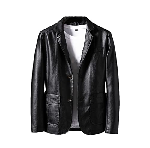Veste bomber ample en cuir noir homme pour affronter l'automne