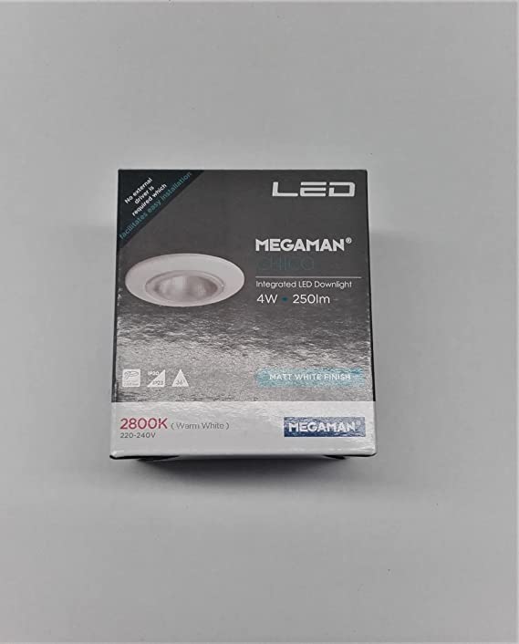Ampoule spot LED blanc mat encastrable 4W 2800K - 3