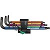 Wera 05073593001 950/9 Hex-Plus 1 SB Winkelschlüsselsatz, Mehrfarbig, metrisch, BlackLaser, 9-teilig, Mehrfarbig