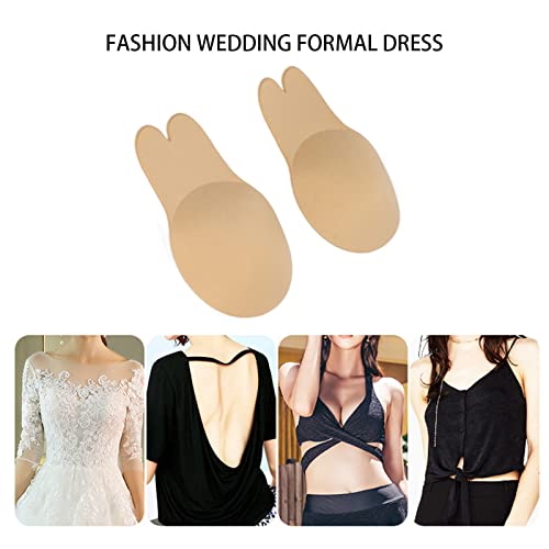 Sutiã adesivo de orelha de coelho, sutiã invisível, sem alças, costas nuas, capas de mamilo, sutiã a