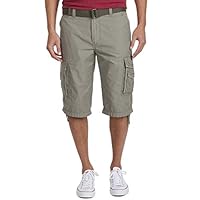 UNIONBAY Men's Cordova Belted Cargo Messenger, Taupe, 30