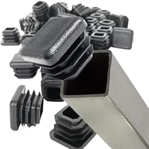 Premium Grade 3/4 Inch Extra Durable Square Tubing End Cap 50 Pack for 14-20 Gauge Thicker Wall Tubing - Plastic Plugs
