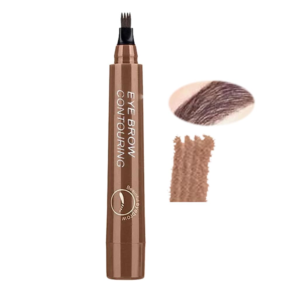 Aturmc LáPiz Para Cejas 4 Puntos LáPiz Para Cejas De Punta Micro-HorláPiz Resistente Agua Manchas No Es FáCil De Quitar Maquillaje Profesional Fine Sketch Ojo LíQuido Cejas