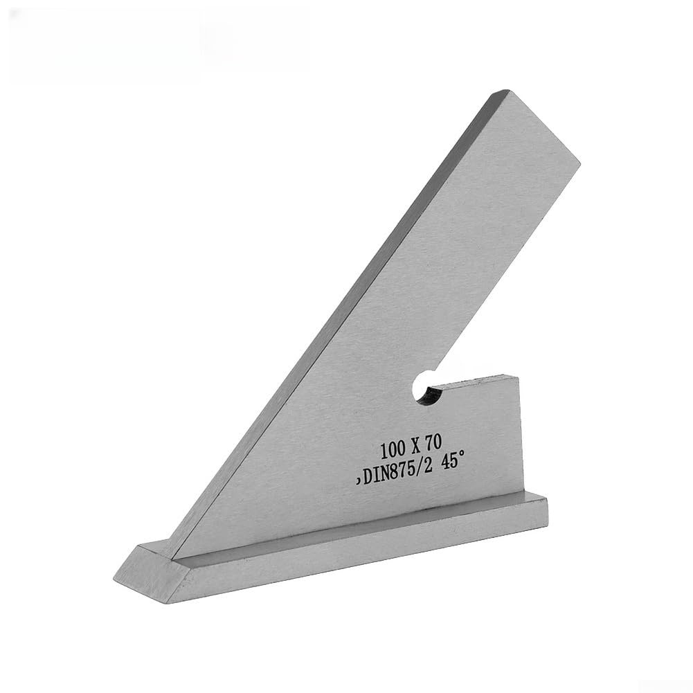 Équerre 3D en Acier pour Mesure d'Angle 45° et 90° - Outil de Menuisier pour précis DIN875/2 - Gabarit de Perçage pour Bois et Métal 150x100mm(200x130mm B)