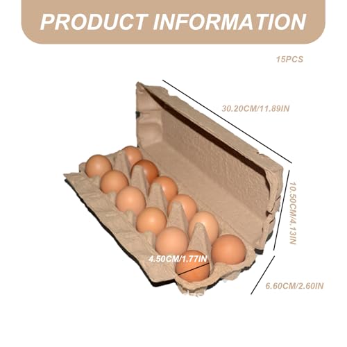 Bandeja para almacenar huevos Gcroet de papel, organizador de nevera y cajas vacías ecológicas 5