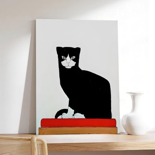 The Cat de Bart Van Der Leck impression sur toile 30,5x45,7 cm déco murale
