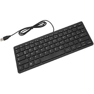78 Key Computer Keyboard, Full Size Wired Keyboard Mute Ultra Thin Wired Computer Keyboard with USB Interface Mini Ergonomic Keyboards Small Language Keyboard for Desktop Computer(German)