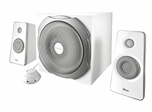 Trust Tytan Set Altoparlanti 2.1 con Subwoofer, Risparmio Energia, Standard, Bianco