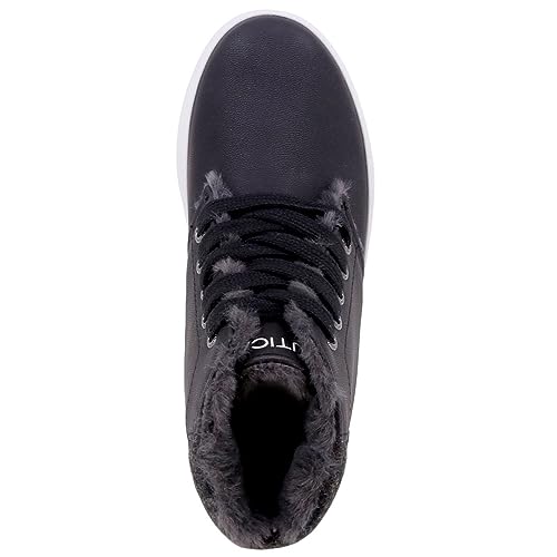 Nautica Kids High-Top Sneakers Youth Boys Lace Up Dress Chukka Boot Little Big Kids-Palar-Black Grey Wool-2 #TOP3