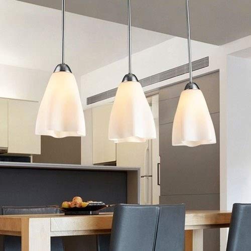 Lámpara de Cristal de Leche Art Deco con Suspensión Creativa 6