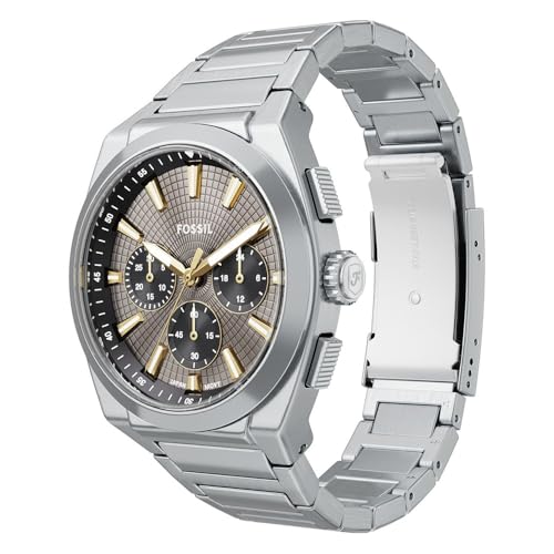 Image of Fossil Everett Silver Quartz Stainless Steel Watch FS6128