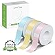 NELKO Original P21 Etikettenband-Ersatz, adaptiertes Etikettendruckpapier, 12 x 40 mm, standard-laminiertes Büro-Etikettierband, Mehrzweck-Etikettierband, P21, 180 Bänder/Rolle, 3 Rollen