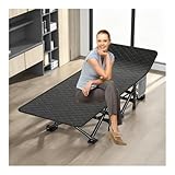 HUFIREHU Letto Portatile Adulto Pieghevole Letto Pieghevole Singolo con Materasso Brandina da Campeggio Letti A Scomparsa Adatto per Il Campeggio E Il Pisolino(Soft Pad,178 * 67cm)
