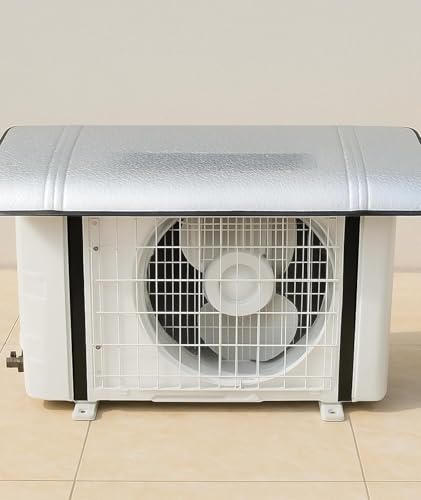 Anpro Aluminium AC Outdoor Unit Cover | Heat-Insulated | Weather-Resistant AC Protector | Improves Energy Efficiency & Extends AC Lifespan | For Split AC 1.5 Ton | Size: 110×55 cm (Pani Wala Outdoor)