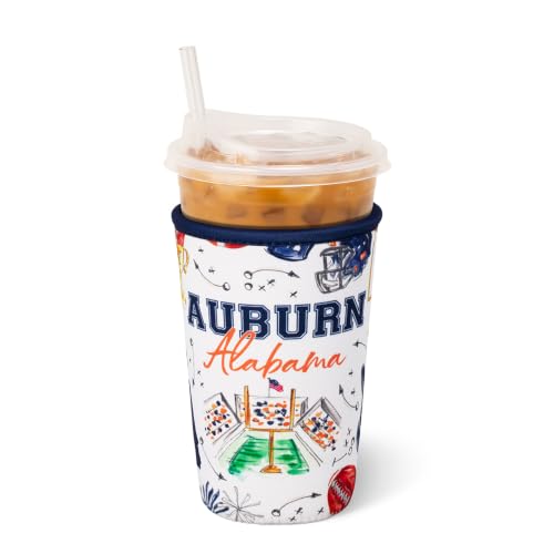 Swig Life Medium Iced Coffee Cup Cooler with Handle, Auburn
