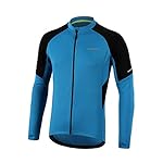 BERGRISAR Maillot Ciclismo Hombre Manga Larga Ropa...: TELAS FUNCIONALES: 100% poliéster para maillot de ciclismo, las telas tienen una fuerte capacidad de absorción de humedad, transpirable y de secado rápido. Te mantiene seco y cómodo durante una conducción larga. PINZAS DE CINTURA ANTIDESLIZANTES: Las...