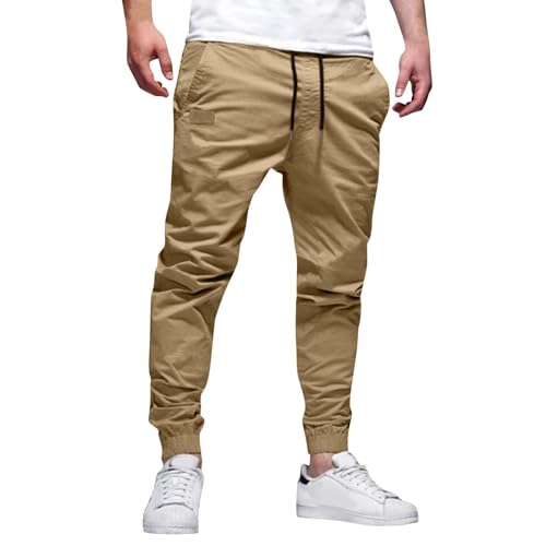 Generisch Pantalones de chándal para hombre, pantalones de entrenamiento, ligeros, cómodos, pantalones de ocio, elásticos, pantalones de chándal para hombre, tiempo libre, transpirables, pantalones de