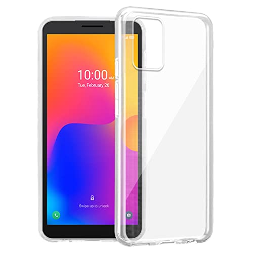 Cadorabo Housse Compatible avec Alcatel 1B 2022 en Complet Transparent - Coque de Protection en Silicone TPU Flexible