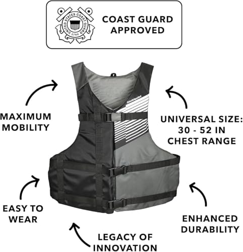 Stohlquist® Kids Life Jacket 50-90 lbs - Coast Guard Approved Life Vest - Type III PFD for Boys and Girls - Secure & Adjustable Fit for Swimming, Boating & Water Sports