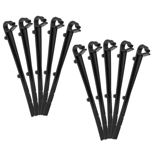 Housoutil 20pcs Black Plastic Gutter Guard Clips Installation Hooks for Gutter Maintenance for Performance All Conditions