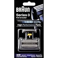Braun Shaver Replacement Part, Foil and Cutter, 30B, Compatiable with Series 3 Shavers