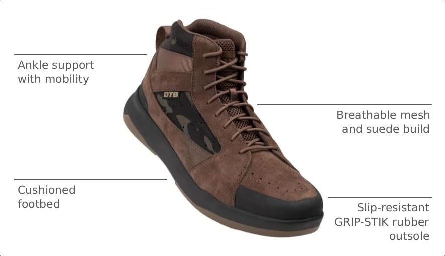 Image of OTB T-Kool Mid Tactical Boot for Men and Women - Lightweight, Breathable, All-Terrain Combat Boot with Slip-Resistant Sole, Men's Low-Viz Boot