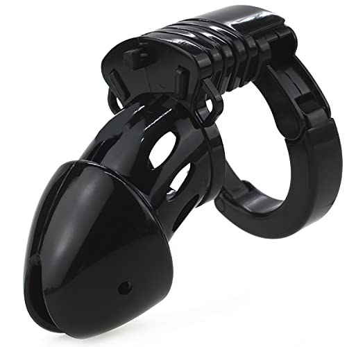FOPS Cintura di Castità Uomo Gabbia Pene con 3 Anelli Rimovibili Chastity Cage Maschile Sex Toys BDSM per Coppie Discreto Traspirante 8 cm Lunghezza N22-3