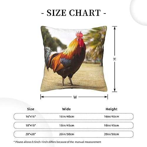 Housse de coussin en velours côtelé coq déco canapé - 5